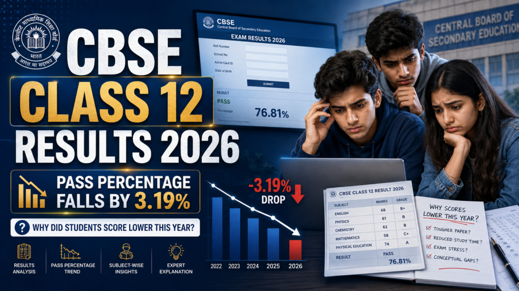 CBSE Class 12 Result 2026: Why Pass Percentage Fell by 3.19%