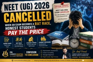 NEET UG 2026 Cancelled: When Paper Leaks, Rat Race & Career Confusion Break Honest Students