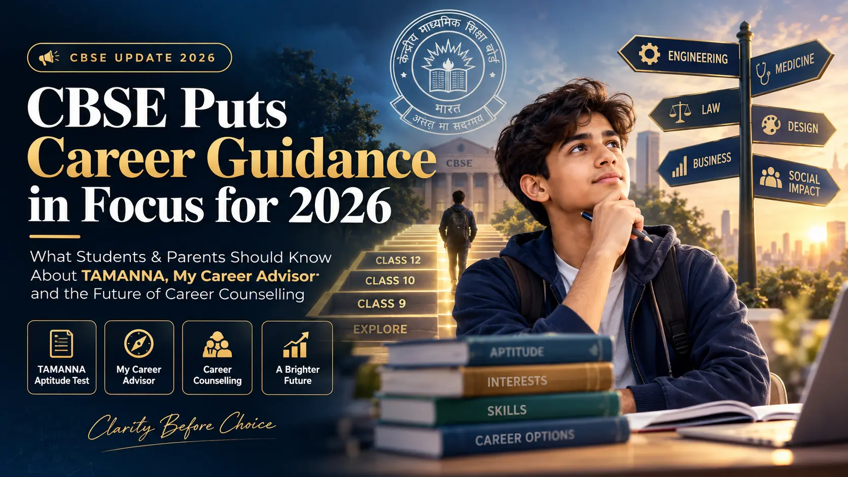 CBSE career guidance 2026 TAMANNA aptitude test and career counselling for students