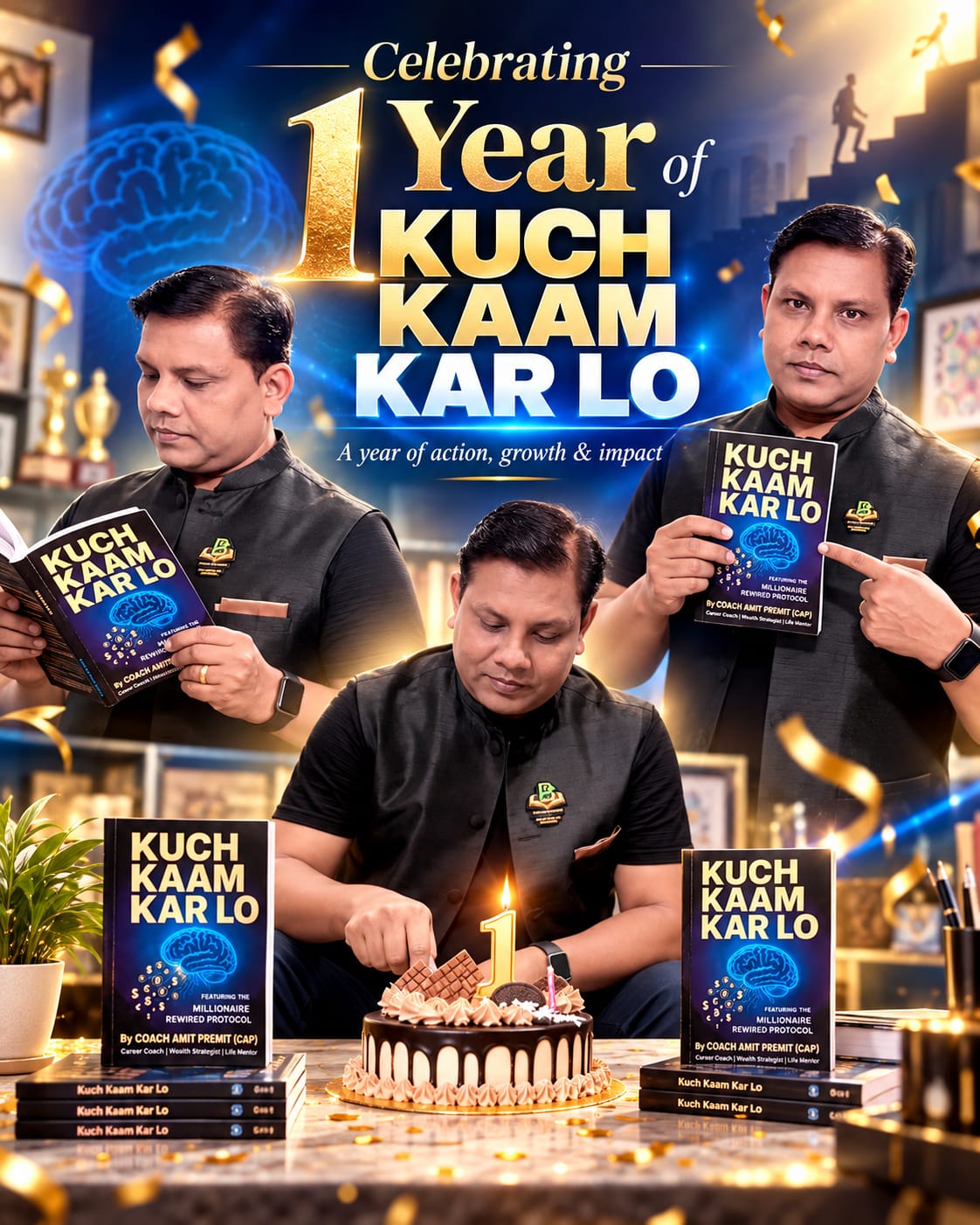 Indian Press Union coverage of Dr. Amit Premit marking the first anniversary of Kuch Kaam Kar Lo